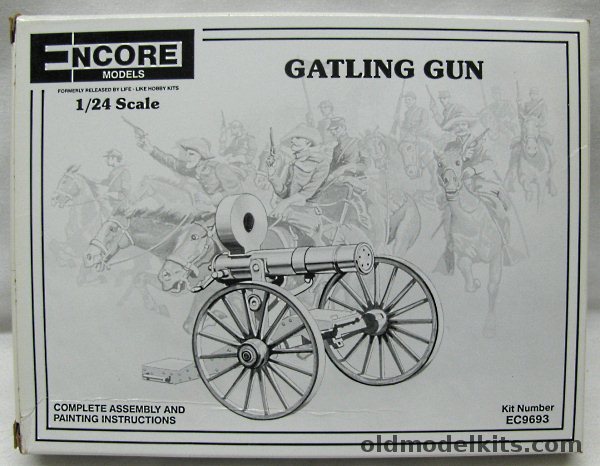 Encore 1/24 Gatling Gun - Early American Machine Gun - (ex-Palmer / Life-Like), EC9693 plastic model kit